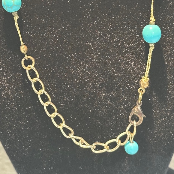 Premier Promenade NECKLACE Turquoise Shell Tigers Eye 30" + 3" NEVER WORN - Picture 8 of 8